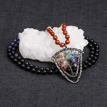 Load image into Gallery viewer, 7 Chakra Mala Prayer Bead Meditation Necklace Healing Crystal Necklaces &amp; Pendants Pasal 