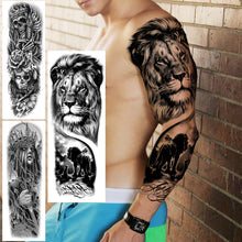 Load image into Gallery viewer, 54 Sheets Long Large Full Arm Temporary Tattoos Sleeve For Men Women Realistic 3D Temporary Tattoos Pasal 