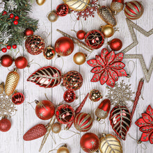Load image into Gallery viewer, Christmas Tree Decorations Baubles Set Red and Gold Baubles Pasal 