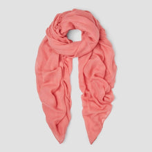 Load image into Gallery viewer, Oversized Scarf with Plain Cotton Design - Salmon NinaCollections 
