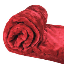 Load image into Gallery viewer, Faux Mink Throw Blanket -WINE| ZIZ001793_Red AS-16843 | 200 x 240 cm Wine AS-43153 CraftistryTreasure 
