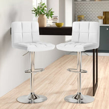 Load image into Gallery viewer, Faux Leather Bar Stool with Chrome Leg Unbranded WHITE 