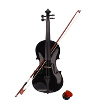Load image into Gallery viewer, New 4/4 Acoustic Violin Case Bow Rosin Black N/A 