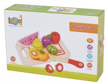 Load image into Gallery viewer, Lelin Wooden Fruits Cut Up Shopping Kids Toy pasal 