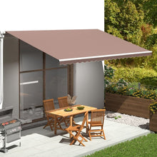 Load image into Gallery viewer, Awning Top Sunshade Canvas 3 x 2,5m to 6 x 3.5m (Frame Not Included) Pasal brown 500 x 300 cm 