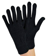 Load image into Gallery viewer, Ladies Wool Magic Gloves Sock Snob Black One Size 