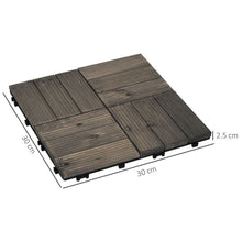 Load image into Gallery viewer, Pack of 27 Interlocking Decking Tiles 30x30cm Outdoor Flooring, 2.5?, Grey Outsunny 