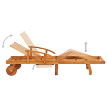 Load image into Gallery viewer, 2 Piece Sunlounger Set with Table Solid Acacia Wood vidaXL 