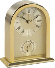 Load image into Gallery viewer, Widdop Gold mantel carriage clock with Thermometer guage W2844 WIDDOP 
