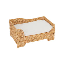 Load image into Gallery viewer, Indoor Wicker Cat/Dog Elevated Bed &amp; Washable Cushion ST-N10002-UK Pasal 