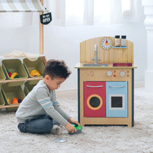 Load image into Gallery viewer, Porto Small Interactive Wooden Kitchen Playset &amp; 4 Accessories Teamson Kids 