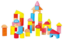 Load image into Gallery viewer, Lelin [50 Blocks] Wooden Building Shape Construction Blocks For Children Kids pasal 