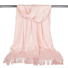 Load image into Gallery viewer, Long Line Pashmina Shawl Scarf Soft Touch pasal 180 x 60 Light Peach 