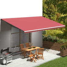 Load image into Gallery viewer, Awning Top Sunshade Canvas 3 x 2,5m to 6 x 3.5m (Frame Not Included) Pasal burgundy red 600 x 300 cm 