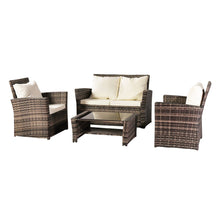 Load image into Gallery viewer, Oshion Outdoor Rattan Sofa Combination Four-piece Package-Grey (Combination Total 2 Boxes) N/A 