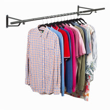 Load image into Gallery viewer, 4ft Garment Rail In Black Powder Coating Unbranded 