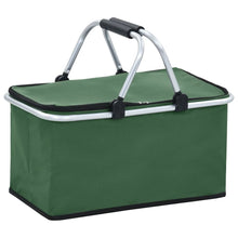 Load image into Gallery viewer, Foldable Cool Bag Grey 46x27x23 cm Aluminium vidaXL green 