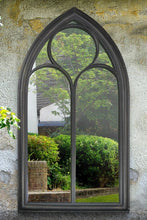 Load image into Gallery viewer, New Black Somerley Chapel Arch Garden Mirror 112 x 61 CM Unbranded 