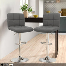 Load image into Gallery viewer, Faux Leather Bar Stool with Chrome Leg Unbranded 