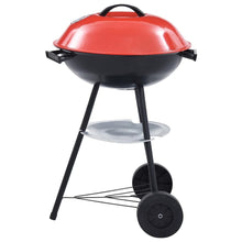 Load image into Gallery viewer, Portable XXL Charcoal Kettle BBQ Grill with Wheels 44 cm vidaXL 