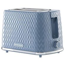 Load image into Gallery viewer, Daewoo Argyle Collection 2 Slice Patterned Toaster 6 Time Settings Light Blue N/A 