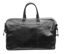 Load image into Gallery viewer, Primehide Mens Large Leather Weekend Travel Holdall Overnight Gym Duffle Bag 569 Primehide Black One Size 