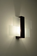 Load image into Gallery viewer, Wall Lamp FENIKS 1 Wenge Wood/Glass Lamp Modern Loft LED E27 SOLLUX 