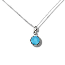 Load image into Gallery viewer, March Birthstone Necklace - light blue Aye Do Gifts 