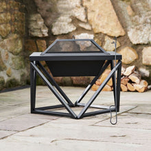Load image into Gallery viewer, Garden Wood Burning Fire Pit, Outdoor Log Burner Firepit with Lid Teamson Home 