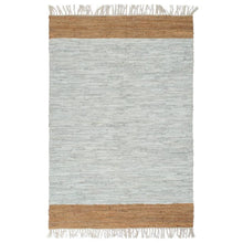 Load image into Gallery viewer, Hand-woven Chindi Rug Leather 80x160 cm to 190x280 cm Pasal tan 160 x 230 cm 