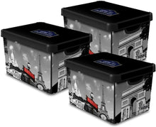 Load image into Gallery viewer, Curver Deco Box 22L 22 LitreThemed Storage Boxes with Lids pasal Paris 