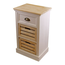 Load image into Gallery viewer, Contemporary Natural &amp; White Chest Of Drawers, 3 Drawers pasal 