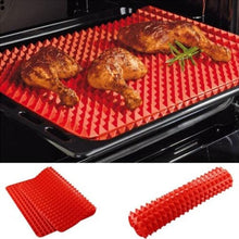 Load image into Gallery viewer, Pyramid Pan Silicone Baking Tray Cooking Mat Non Stick Fat Reducing Cooking Oven Unbranded 