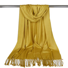 Load image into Gallery viewer, Long Line Pashmina Shawl Scarf Soft Touch pasal 180 x 60 Mustard 