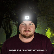Load image into Gallery viewer, Knit Beanie Hat 4 LED Head Lamp Light Cap Outdoor Hunting Camping Fishing Unbranded 