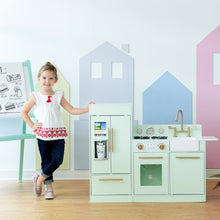 Load image into Gallery viewer, Childrens Little Chef Chelsea Wooden Play Kitchen Mint TD-12302M Teamson Kids 