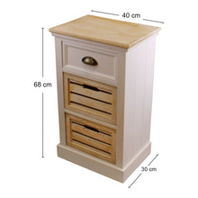 Load image into Gallery viewer, Contemporary Natural &amp; White Chest Of Drawers, 3 Drawers pasal 