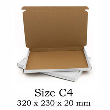Load image into Gallery viewer, C4 PIP Boxes (White) suitable for Large Letter Postal Box 32x23x2 cm (100) pasal 