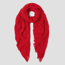 Load image into Gallery viewer, Oversized Scarf with Plain Cotton Design Pasal 150 x 180 Red 