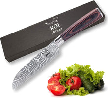 Load image into Gallery viewer, KOI ARTISAN Santoku Chef Knifes - 5 Inch Razor Sharp Blade KOI ARTISAN 