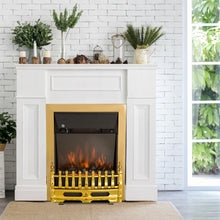 Load image into Gallery viewer, LED Flame Electric Fire Place 2000W Coal Burning Effect Heat-Golden HOMCOM 