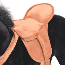 Load image into Gallery viewer, Standing Toy Horse Plush Black Pasal 