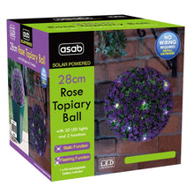 Load image into Gallery viewer, 1X 28cm Solar Topiary Ball PURPLE Unbranded 
