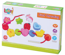 Load image into Gallery viewer, Lelin First Threading Lacing Friends Wood Wooden Activity Toy For Childrens pasal 