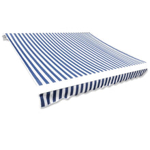 Load image into Gallery viewer, Awning Top Sunshade Canvas 3 x 2,5m to 6 x 3.5m (Frame Not Included) Pasal blue and white 400 x 300 cm 