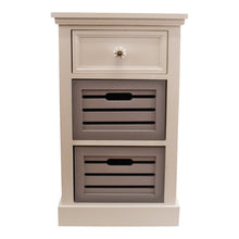 Load image into Gallery viewer, Contemporary Grey &amp; White Chest Of Drawers, 3 Drawers pasal 