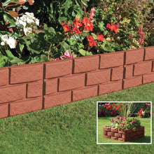 Load image into Gallery viewer, 4PK Hammer in Lawn Edging Edge Garden Fence Brick Effect Unbranded 