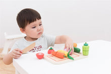 Load image into Gallery viewer, Lelin Wooden Vegetable Cut Food Toy Kitchen Shopping Grocery For Childrens pasal 