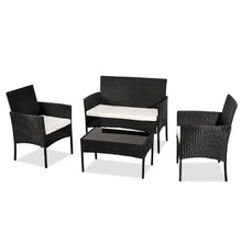 Load image into Gallery viewer, OSHION Outdoor Living Room Balcony Rattan Furniture Four-Piece-Black Unbranded 