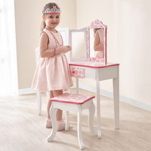 Load image into Gallery viewer, Fantasy Fields Dressing Table Vanity Set w/ Mirror Stool Animal Print TD-11670D pasal 